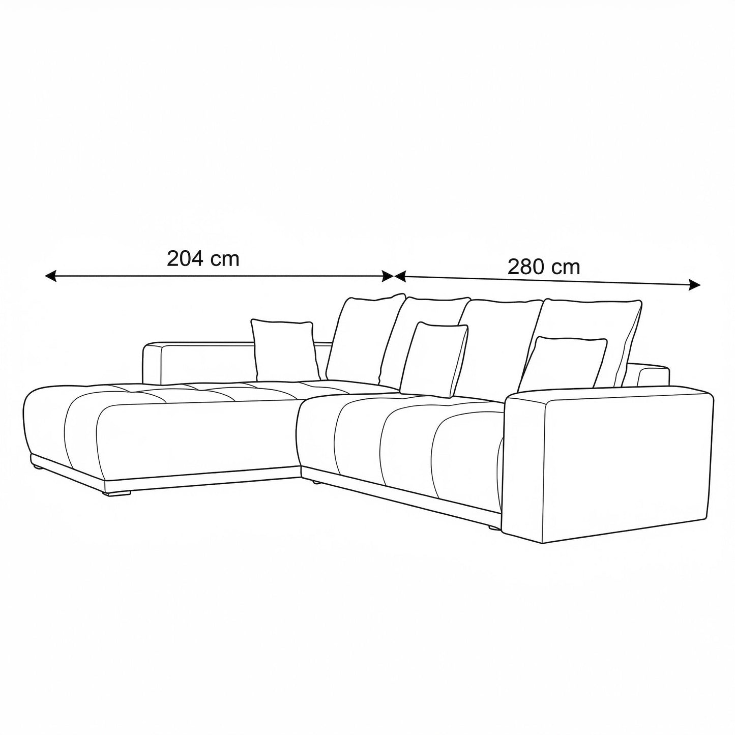 Coltar Extensibil Cu Otoman Stanga Otis, 5 Locuri, Lada Depozitare, Gri, 280 Cm