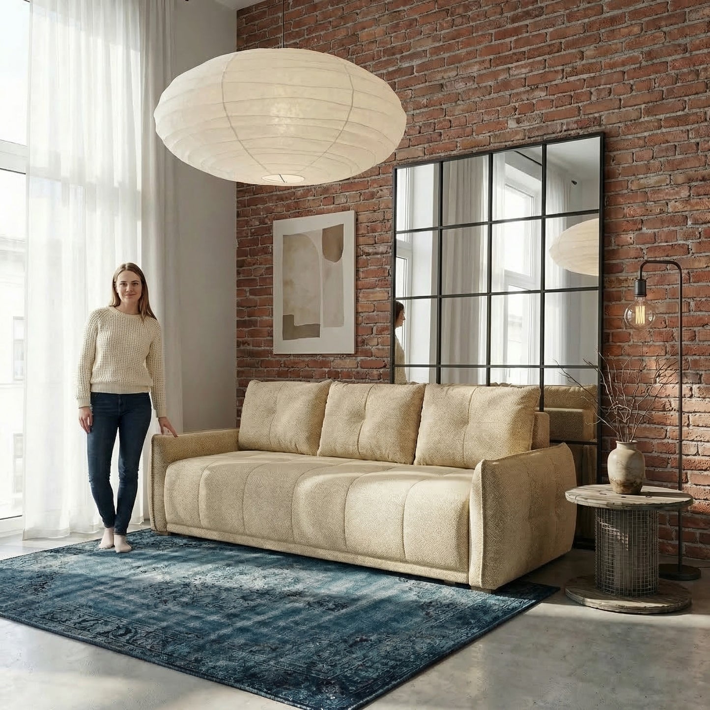 Canapea Extensibila Jojo, Lada Depozitare, Arte 04A, 222 Cm