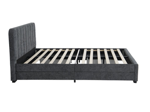 Pat Tapitat Bird Box, Dimensiune Saltea 140 x 200 Cm, Cu Sertare, Somiera Inclusa