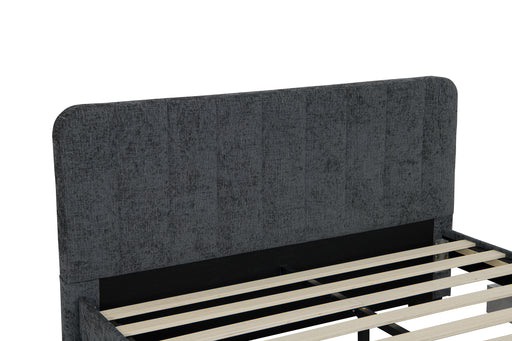 Pat Tapitat Bird Box, Dimensiune Saltea 140 x 200 Cm, Cu Sertare, Somiera Inclusa
