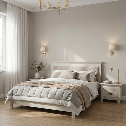 Pat Dormitor Casablanca Loft, Dimensiune Saltea 160 X 200 Cm, Tablie Tapitata, Gri