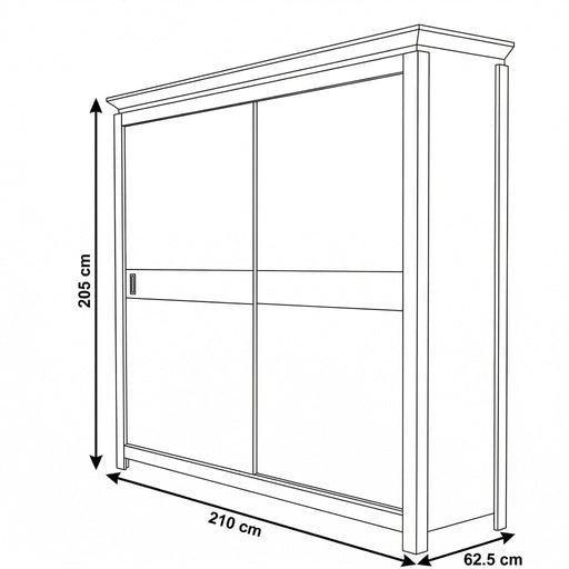 Set Dormitor Casablanca Loft, Pat Cu Dimensiune Saltea 180 X 200, Dulap De 210 Cm, 2 Noptiere
