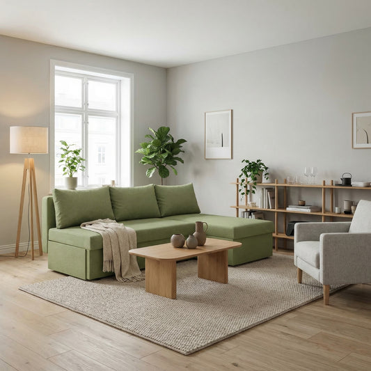 Coltar Extensibil Cu Lada Depozitare Vario, Interschimbabil Stanga/Dreapta, Verde