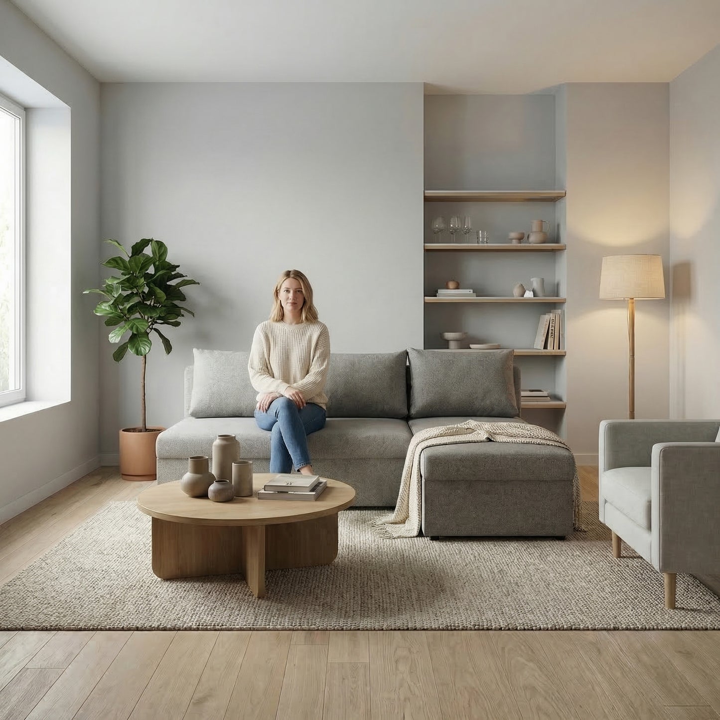 Coltar Extensibil Cu Lada Vario, Interschimbabil Stanga/Dreapta, Gri, 220 X 80 X 155 Cm