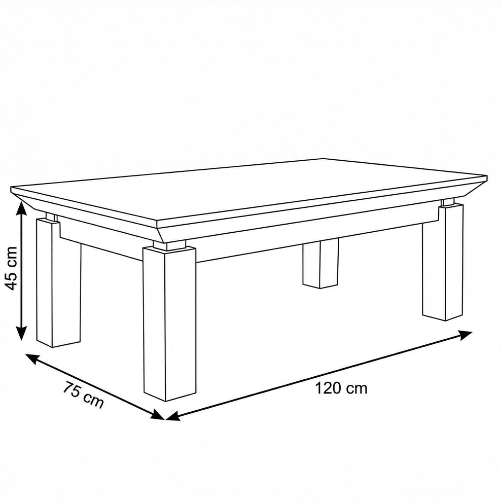 Masa Cafea Casablanca Loft, 120 x 75 x 45 Cm