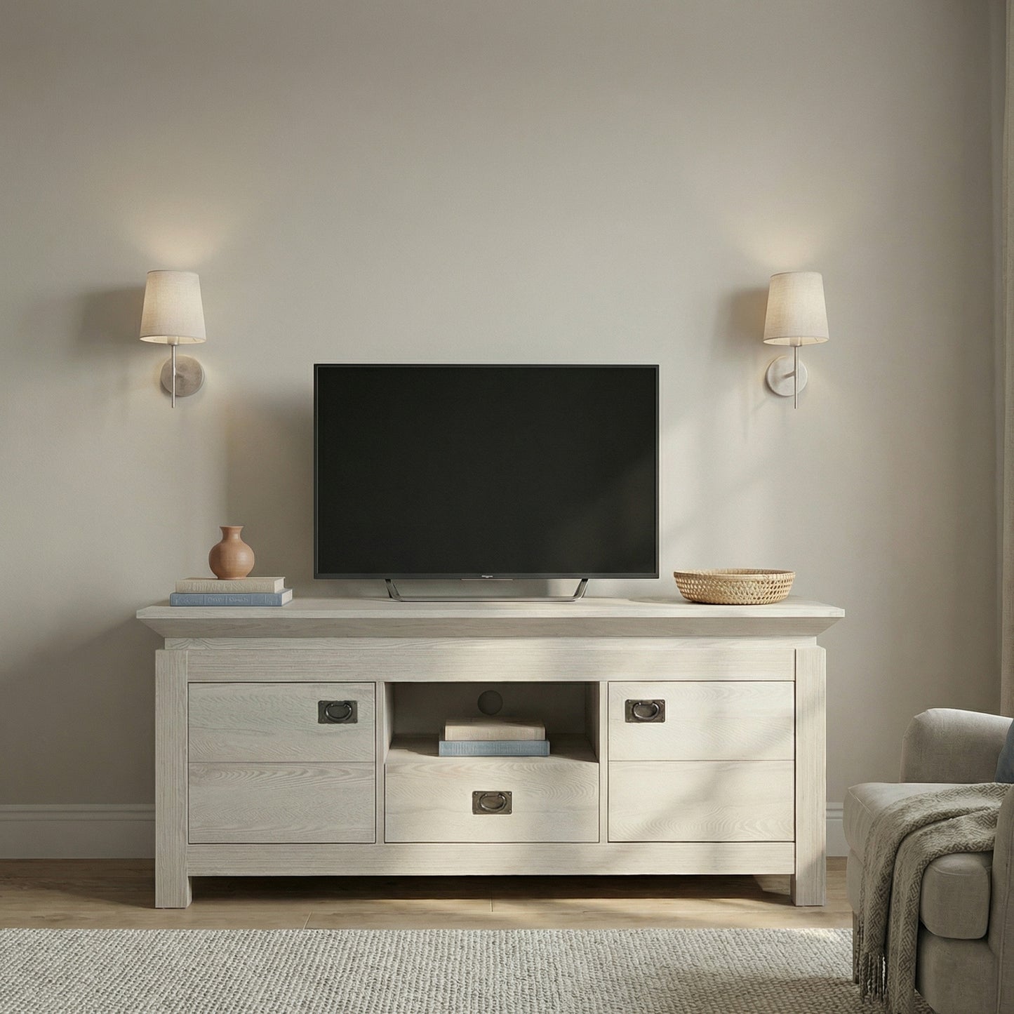 Comoda Tv Casablanca Loft Cu 2 Usi Si 1 Sertar, 156 Cm