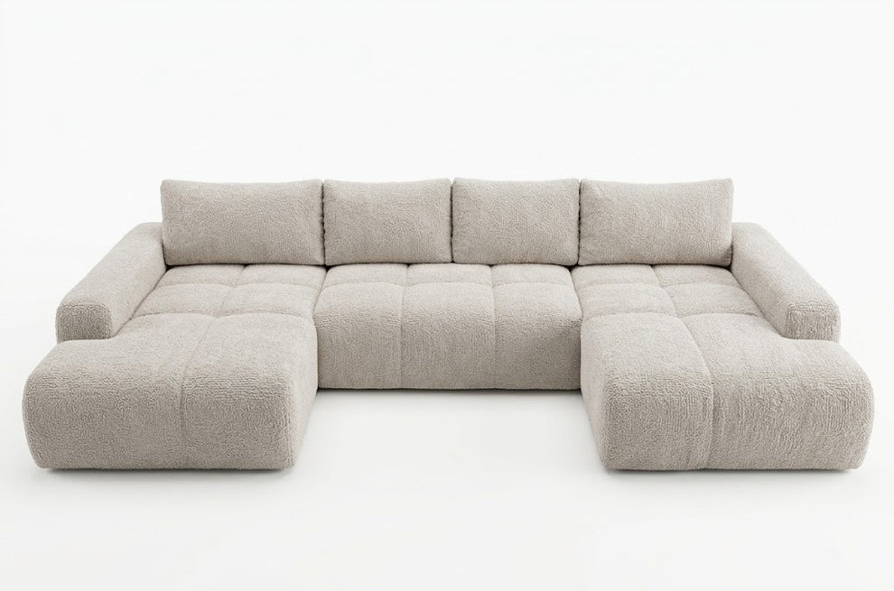 Coltar U Extensibil Luna, 6 Locuri, Onyx 2 Pearl, 330 Cm