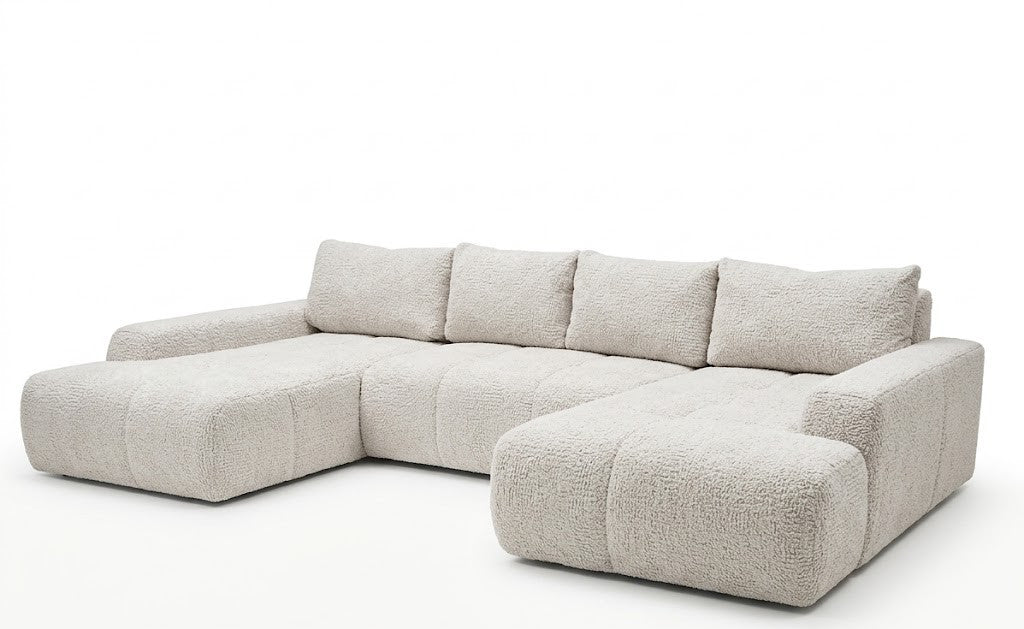 Coltar U Extensibil Luna, 6 Locuri, Onyx 2 Pearl, 330 Cm