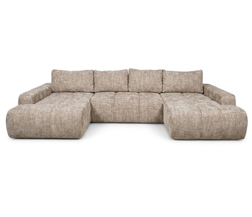 Coltar U Extensibil Luna, 6 Locuri, Onyx 3 Linen, 330 Cm
