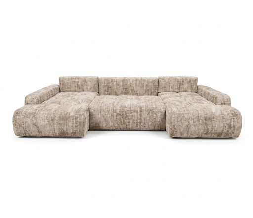 Coltar U Extensibil Luna, 6 Locuri, Onyx 3 Linen, 330 Cm