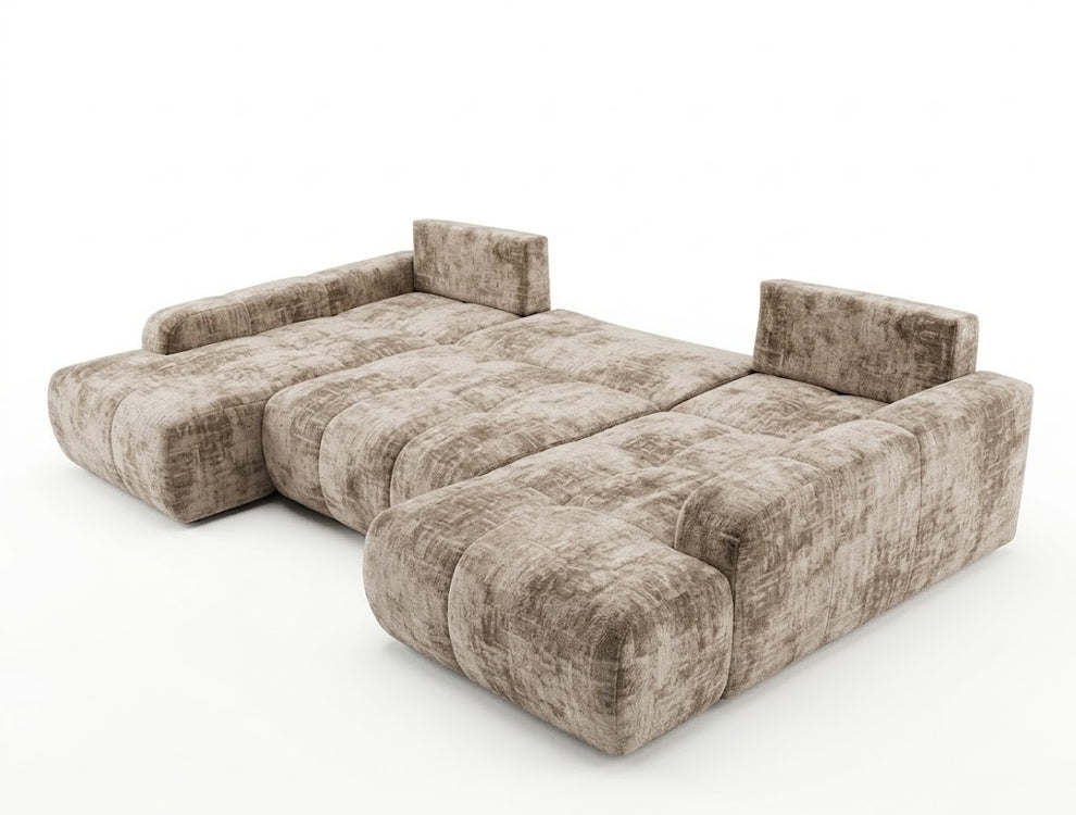 Coltar U Extensibil Luna, 6 Locuri, Onyx 3 Linen, 330 Cm