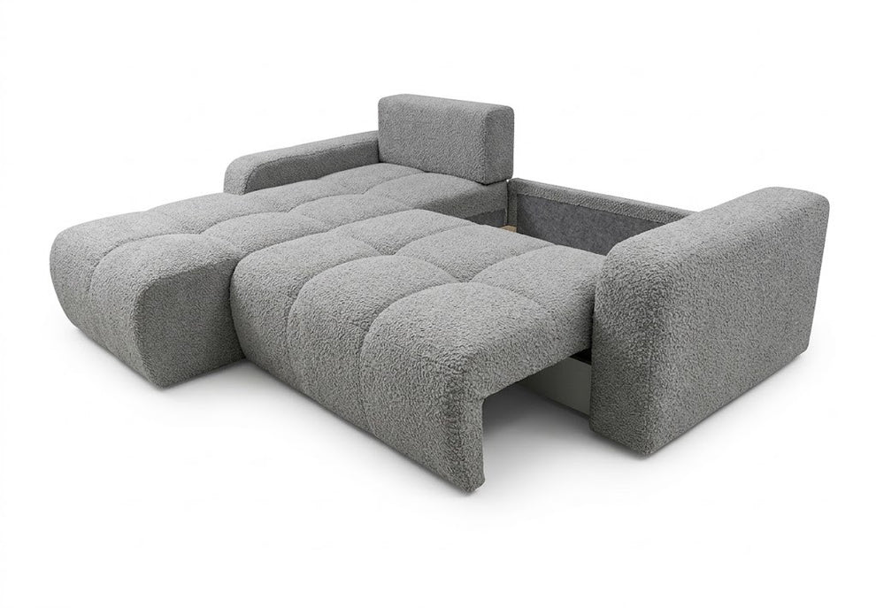 Coltar Extensibil Stanga Kyoto, Lada Depozitare, 5 Locuri, Anthology 15 Silver, 246 Cm