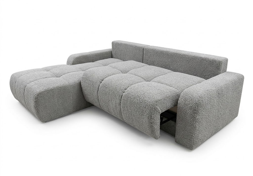 Coltar Extensibil Stanga Kyoto, Lada Depozitare, 5 Locuri, Anthology 15 Silver, 246 Cm