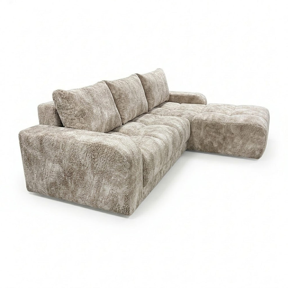 Coltar Extensibil Dreapta Kyoto, Lada Depozitare, 5 Locuri, ONYX 3 LINEN, 246 Cm
