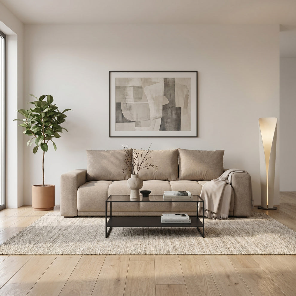 Canapea Extensibila Green, 3 locuri, Lada Depozitare, Caleido Taupe, 240 Cm
