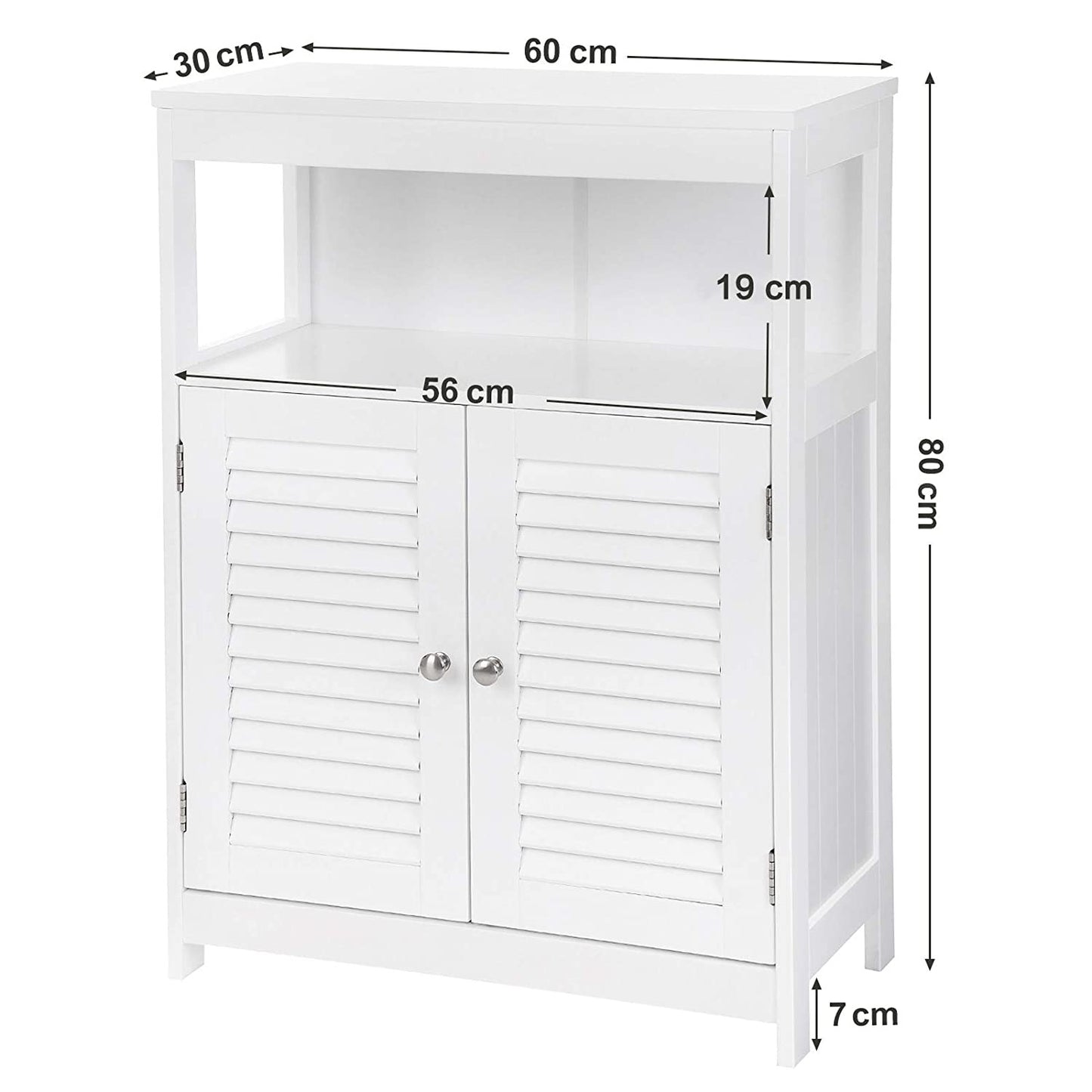 Comoda Baie Cottage Alb, 60 Cm